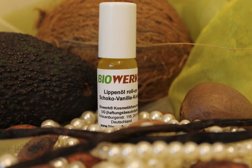 Biowerk® Lippenöl roll-on Schoko-Vanille-Kokos 10ml