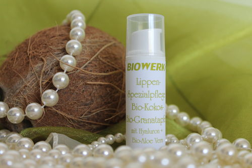 Biowerk® Lippen-Spezialpflege Bio-Kokos-Bio-Granatapfel mit Hyaluron + Bio-Aloe Vera 10ml
